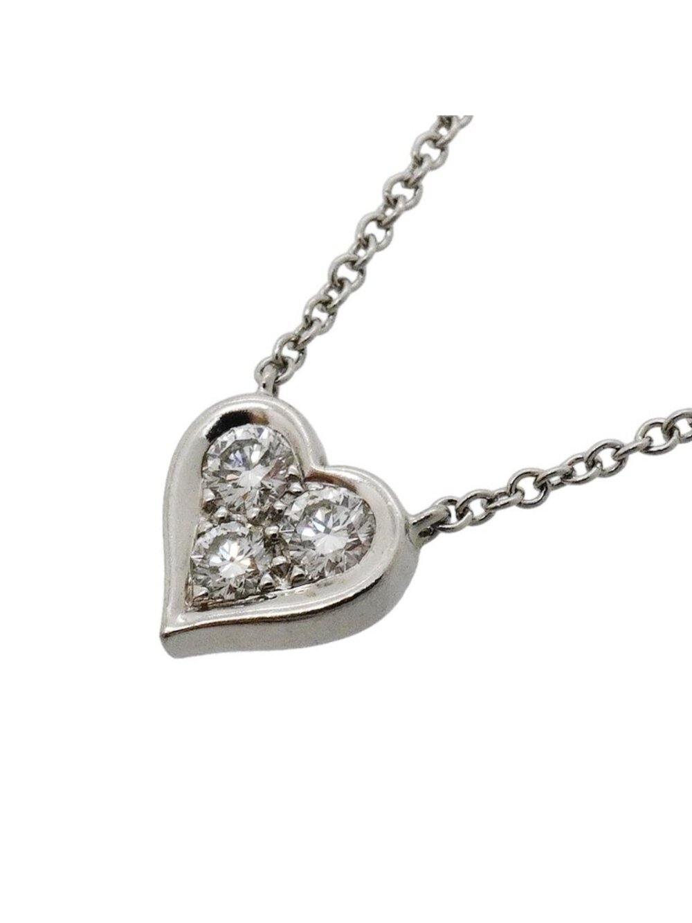 Tiffany & Co Necklace Sentimental Heart Platinum Diamond